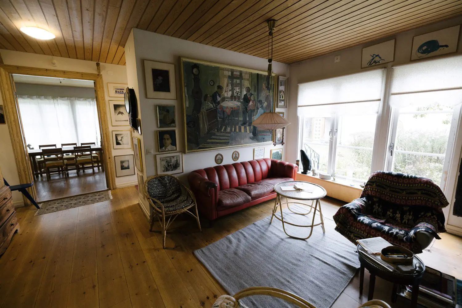 Interiör från Sven Ljungbergs bevarade hus.